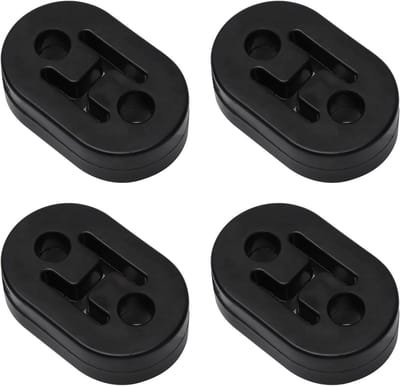 Universele Rubber Uitlaatbeugels, 4 Stuks, Duurzaam en Geluidsisolerend voor Auto's, Geschikt voor de meeste Voertuigen en Uitlaat Systemen