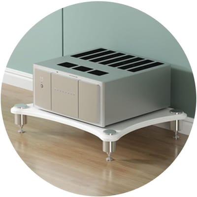Versterker Kast - Audio Meubel - Hifi Opbergen - Effen Constructie - 60x48x10cm - Wit