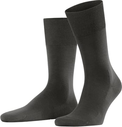 FALKE ClimaWool eenkleurig wol lyocell sokken heren bruin - maat 39-40