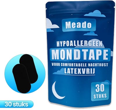 Meado Mondtape – 30 Mondpleisters – Anti Snurk – Myotape – Mondstrips - Nacht Tape - Slaap - Hypoallergeen – Huidvriendelijk – Comfortabel – Sterke Kleeflaag