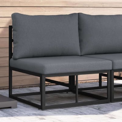 vidaXL - Buiten - Meubilair - Metaal - Zwart - en - Anthraciet - 70 - x - 71,5 - x - 71 - cm