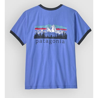 Patagonia Fitz Roy Foothills Ringer T-Shirt blauw