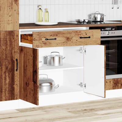 vidaXL - Onderkast - Kalmar - bewerkt - hout - oud - houtkleurig