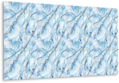 Tulup PVC Wandpaneel - Wintermarmer Vinyl Wandpaneel - 100 cm x 50 cm - Veelkleurig PVC Wandpaneel - 1 stuk - Vinyl Wandpaneel - Marmer Wandbekleding - Wandbekleding Vinyl - Plaktegels Keuken en Badkamer