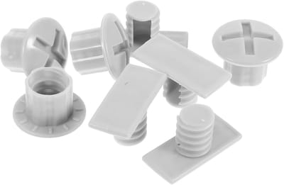 Schroefdoppen Glijbaan - Bevestigingsdoppen - Speeltoestel Veiligheid - Weerbestendig Plastic - 2.8x2.8x2.0cm - Grijs