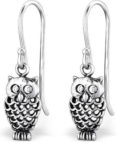 Montebello Oorbellen Aleid - 925 Zilver E-Coating - Uil - 7x25mm