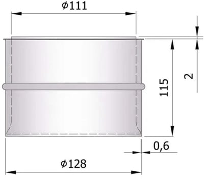 Kachelpijp ø120mm Nisbus - staal