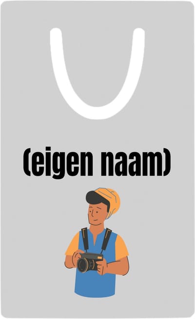 Hacebo® - fotograaf man met eigen naam metalen boekenlegger - Fotograaf - fotografen - camera - verjaardag - cadeau - kado Bladwijzer boekenleggers - 7.6 cm x 5cm