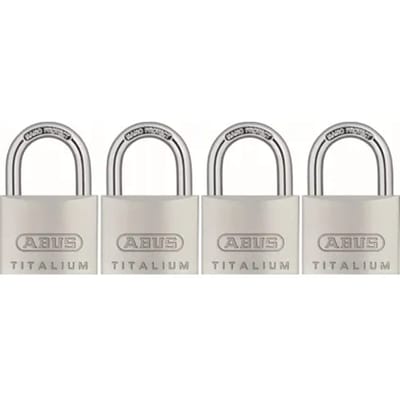Abus Hangslotset Titalium Tkti24/40 - Aluminium Anticorrosie Voor Poorten - Behuizing 40 Mm - Set Van 4 Stuks