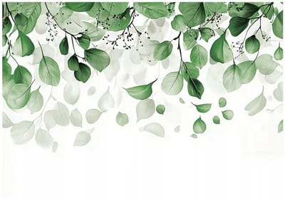 WALLARENA - Fotobehang - 150x105 cm - Fototapet met groene bladeren voor slaapkamer en salon, vliesbehang