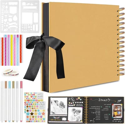DIY Foto Album A5 Ringband met 30 Bladen, Creatief Foto Boek, Vintage Foto Album voor Persoonlijke Herinneringen