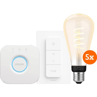 Philips Hue Filament White Ambiance Edison XL 5-Pack Startpakket