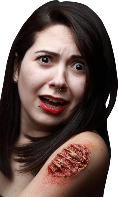 Partychimp Applicatie Verspreide Schimmel voor bij Halloween Kostuum Volwassenen Horror- Latex