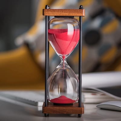 Zandloper Timer - Zandklok Glas - Bureau Decoratie - Kleurrijk Zand - 1 stuk - Helder