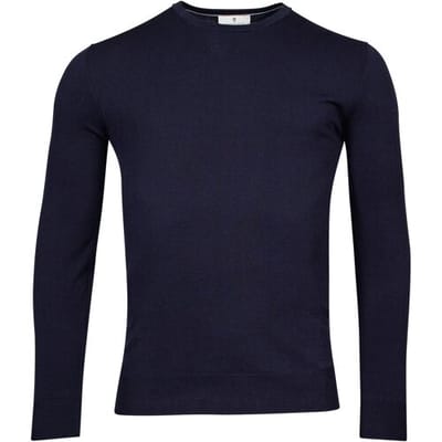 Thomas Maine Trui Crew Neck Single Knit Navy / male