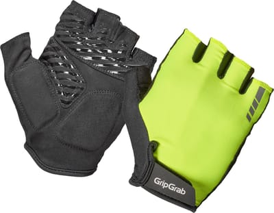 GripGrab - ProRide RC Max Korte Vinger Zomer Fietshandschoenen met Padding - Geel Hi-Vis - Heren - Maat XS