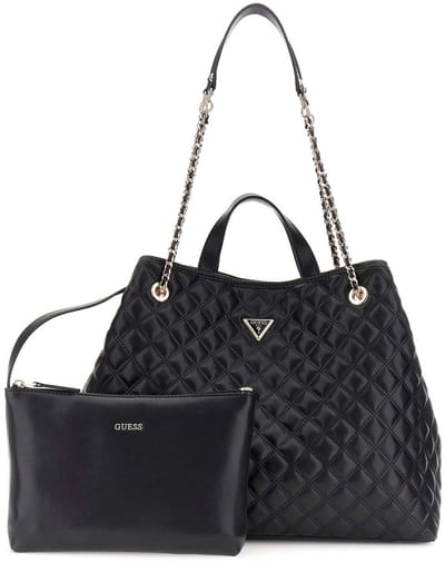 GUESS shopper Giully II 2 in 1 Tote Black zwart