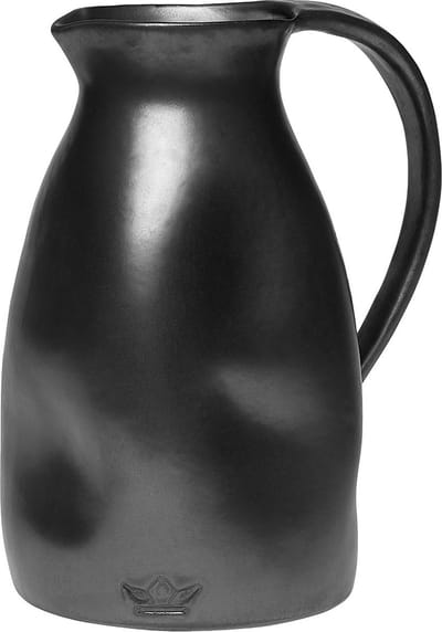 Dutchdeluxes - Luxe - Aardewerk - Karaf 0.75 L - Keramiek - Handgemaakt - Anti-drup - Zwart