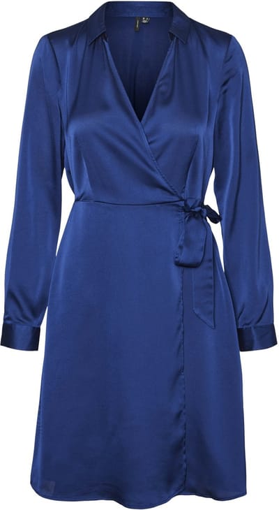 VERO MODA - VMNEEL L/S FAKE WRAP DRESS WVN BTQ - Dames - Mini jurken
