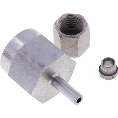 6S & G1/2'' Verzinkt Stalen Rechte Draaidoorvoer Binnendraad voor manometers 630bar ISO 8434-1