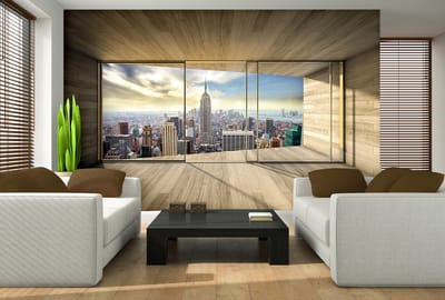 Window City Skyline Empire State NewYork Photo Wallcovering