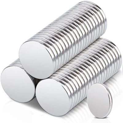 Dailygoods- Neodymium Magneten 60 Stuks - Kleine Sterke Magneten 12 x 1,5 mm - Ronde Magneten voor Koelkast - Magneten voor Whiteboard - Duurzaam en Ideaal voor Knutselwerk