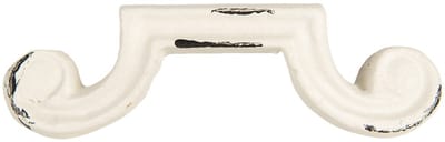 Clayre & Eef Handgreep 12x2x3 cm Wit Metaal