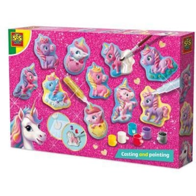 SES Creative - Unicorn - Gieten en Schilderen - Baby Unicorns - Knutselen Meisjes - Sneldrogend - Vanaf 5 jaar