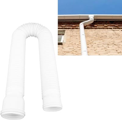 Regenpijp Verlengstuk - Regenafvoer Goot - Waterafvoer Optimaliseren - Intrekbaar Ontwerp - 20 Tot 59 Inch - Wit
