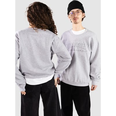 Thrasher Shadow Mag Logo Crewneck Sweater grijs