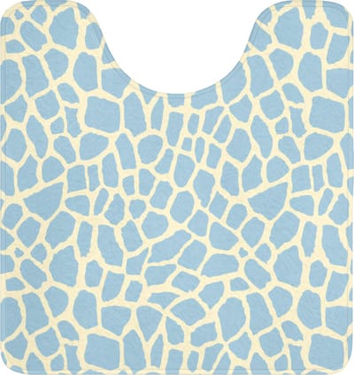 WC mat met uitsparing 55x60 cm - Antislip - Giraf - Modern - Blauw - Toiletmat met uitsnijding - Vloermat - Douchemat - Toilet tapijt - Toiletmatten