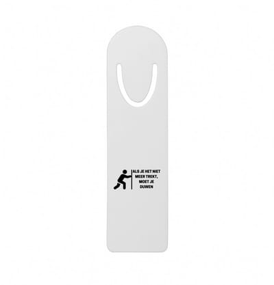 Hacebo® - als je het niet meer trekt, moet je duwen metalen boekenlegger - Quotes - mensen die houden van quotes - quotes - verjaardag - cadeau - kado - geschenk Bladwijzer boekenleggers - 12.7 cm x 3.2cm