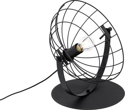 QAZQA hanze - Industriele Tafellamp - 1 lichts - H 39.2 cm - Zwart - Industrieel - Woonkamer | Slaapkamer | Keuken