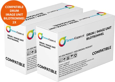 Brother DR-2300 - Drum Zwart 2-pack - 24.000 pagina's totaal - Huismerk Compatible - Geschikt voor Brother DCP-L2500 Series Brother DCP-L2500D Brother DCP-L2520DW Brother DCP-L2540DN Brother DCP-L2560DW Brother DCP-L2700DW Brother HL-L2300 Series