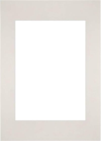 Passe-Partout Fotomaat 21x29,7 cm - Lijstmaat 29,7x42 cm - Lichtgrijs - Museumkarton - Fotolijst niet inbegrepen