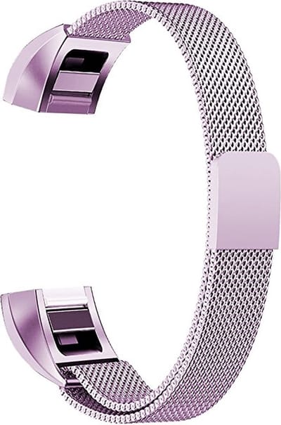 By Qubix - Compatible Fitbit bandje - Geschikt voor Fitbit Alta HR - Milanese bandje - Maat: Small - Licht paars Smartwatch bandje