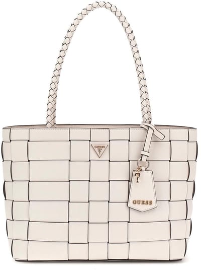 GUESS Schoudertas Shopper Maylee Girlfriend Tote Cream White Crème