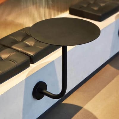 Wandmontage Bartafel - Keuken Tafel - Kleine Ruimte - L-vormige Beugel - 50x50x45 cm - Zwart