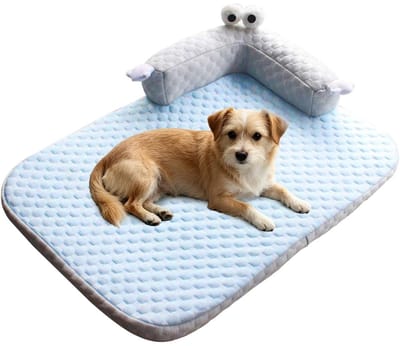 longziming -Zelfkoelende Mat - Koelmat Voor Huisdieren - Dierenbed - Directe Warmteafvoer - Ergonomisch Ontwerp - Dubbelgelamineerde Polyester - Krasbestendig En Waterdicht - Veilig Zonder Stroom Of Gel - 1 Stuk