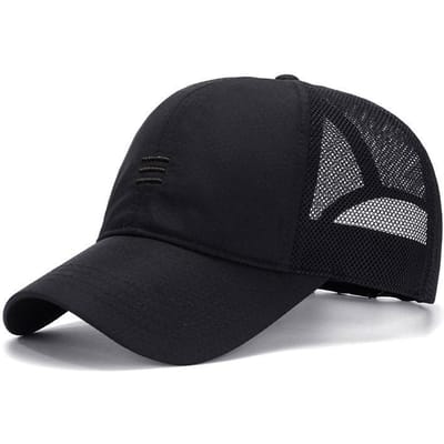 XL 65cm Grote Maat Heren Zomer Mesh Baseballpet Sneldrogend Outdoor Verstelbaar Snapback Casual Zonbescherming Eendensnavelpet XL 60-65cm black