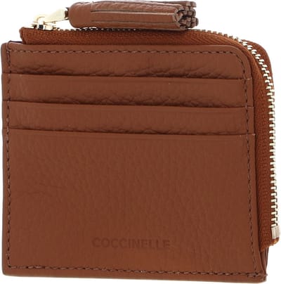 COCCINELLE Leren Kaarthoes Tassel Credit Card Holder Cuir Terracotta