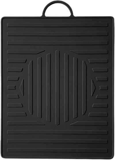 Siliconen Grill Mat - Aanrecht Mat - Koken en Grillen - Antislip Textuur - 35.8 x 28.3 cm - Zwart