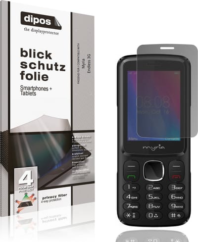 dipos – Matte Privacy Screenprotector geschikt voor Myria Endless 3G | Anti-Spy Beschermfolie