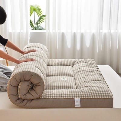 Opvouwbare Matras - Logeerbed Mat - Comfortabel Slapen - Verdikte Vulling - 150x190cm - F