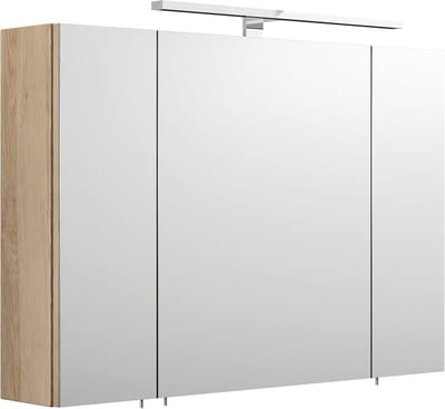 Grote Spiegelkast met 3 Deuren en LED Verlichting voor Badkamer