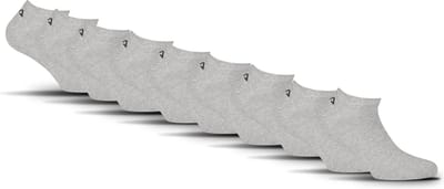 FILA - Quartersokken / Enkelsokken - 9 Pack - Maat 35/38 - Grijs - Logo op de hiel