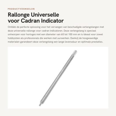 Dailygoods- Rallonge Hoogwaardige Kwaliteit - Verlengstang - Schroefdraad M2,5 - Diameter 5 mm - Lengte 65/80/90/100 mm - Vervangend Accessoire