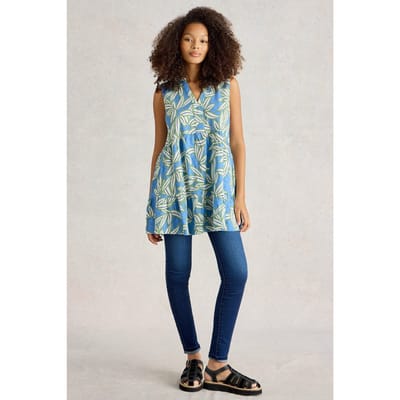 White Stuff Macie Sleeveless Tunic Blue Multi Taglia: 22 | Abiti in T-Shirt Outlet | Donna | Blu