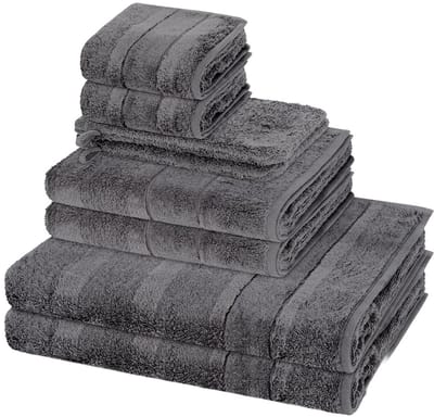 Cawö Sonstiges 2 X washandjes 2 X gasten- 2 X douche- 2 X handdoek - in set 8 pack Noblesse