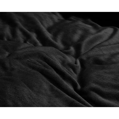 Sleeptime Velvet Touch - Dekbedovertrek - Eenpersoons - 140x200/220 + 1 kussensloop 60x70 - Zwart